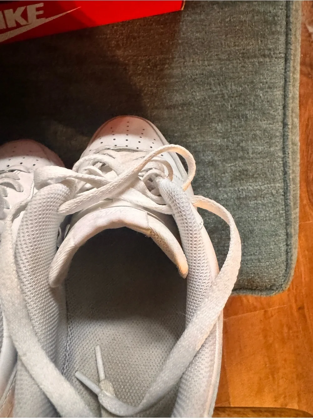 Nike White Low-Top Leather Sneakers
